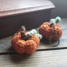 Load image into Gallery viewer, Crochet Pumpkin Keychain