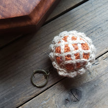 Load image into Gallery viewer, Crochet Pumpkin Pie Keychain