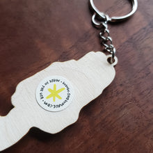 Load image into Gallery viewer, Wooden Morel Mushroom Keychain