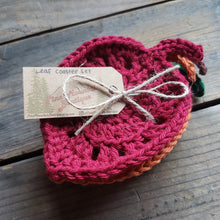 Load image into Gallery viewer, Handmade Crochet Leaf Coaster Set