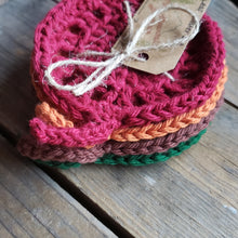 Load image into Gallery viewer, Handmade Crochet Leaf Coaster Set