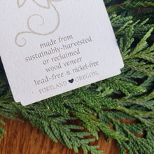 Load image into Gallery viewer, Raven Outline Wood Earrings