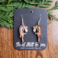 Load image into Gallery viewer, Firebelly Newt Wooden Earrings