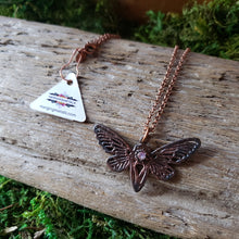 Load image into Gallery viewer, Copper Moonstone Cicada Necklace