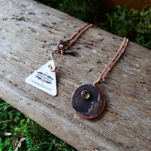 Load image into Gallery viewer, Copper Lemon Quartz Moon Necklace