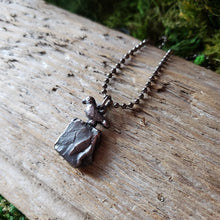Load image into Gallery viewer, Copper Shungite Raven Necklace