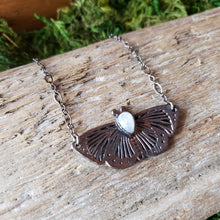 Load image into Gallery viewer, Copper Moonstone Butterfly Necklace