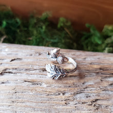 Load image into Gallery viewer, Sterling Silver Adjustable Oak & Acorn Ring