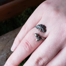 Load image into Gallery viewer, Sterling Silver Adjustable Oak & Acorn Ring