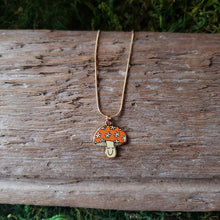 Load image into Gallery viewer, Happy Mushroom Charm Necklace