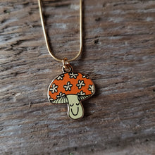 Load image into Gallery viewer, Happy Mushroom Charm Necklace