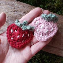Load image into Gallery viewer, Crochet Strawberry Hairclip