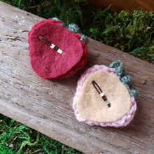 Load image into Gallery viewer, Crochet Strawberry Hairclip