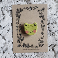 Load image into Gallery viewer, Handmade Froggy Brooch