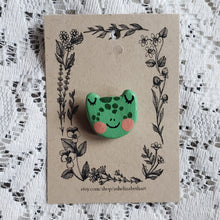 Load image into Gallery viewer, Handmade Froggy Brooch