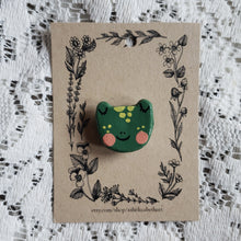 Load image into Gallery viewer, Handmade Froggy Brooch