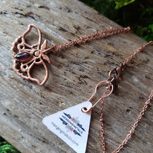 Load image into Gallery viewer, Copper Ruby Tiger Moth Necklace