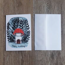 Load image into Gallery viewer, "Happy Birthday" Mushroom House Greeting Card