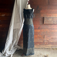 Load image into Gallery viewer, Black Embroidered Top & Skirt Set