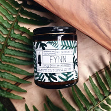 Load image into Gallery viewer, "Fynn" Birch, Oakmoss, and Fir 8oz. Soy Candle