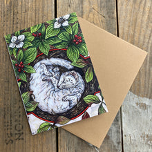 Load image into Gallery viewer, Slumbering Stoat Greeting Card