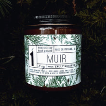 Load image into Gallery viewer, "Muir" Cedar, Fir, Berries, & Vanilla 8oz. Soy Candle