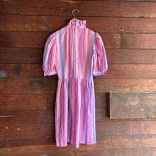 Load image into Gallery viewer, 80s Vintage Pink Striped Dress

