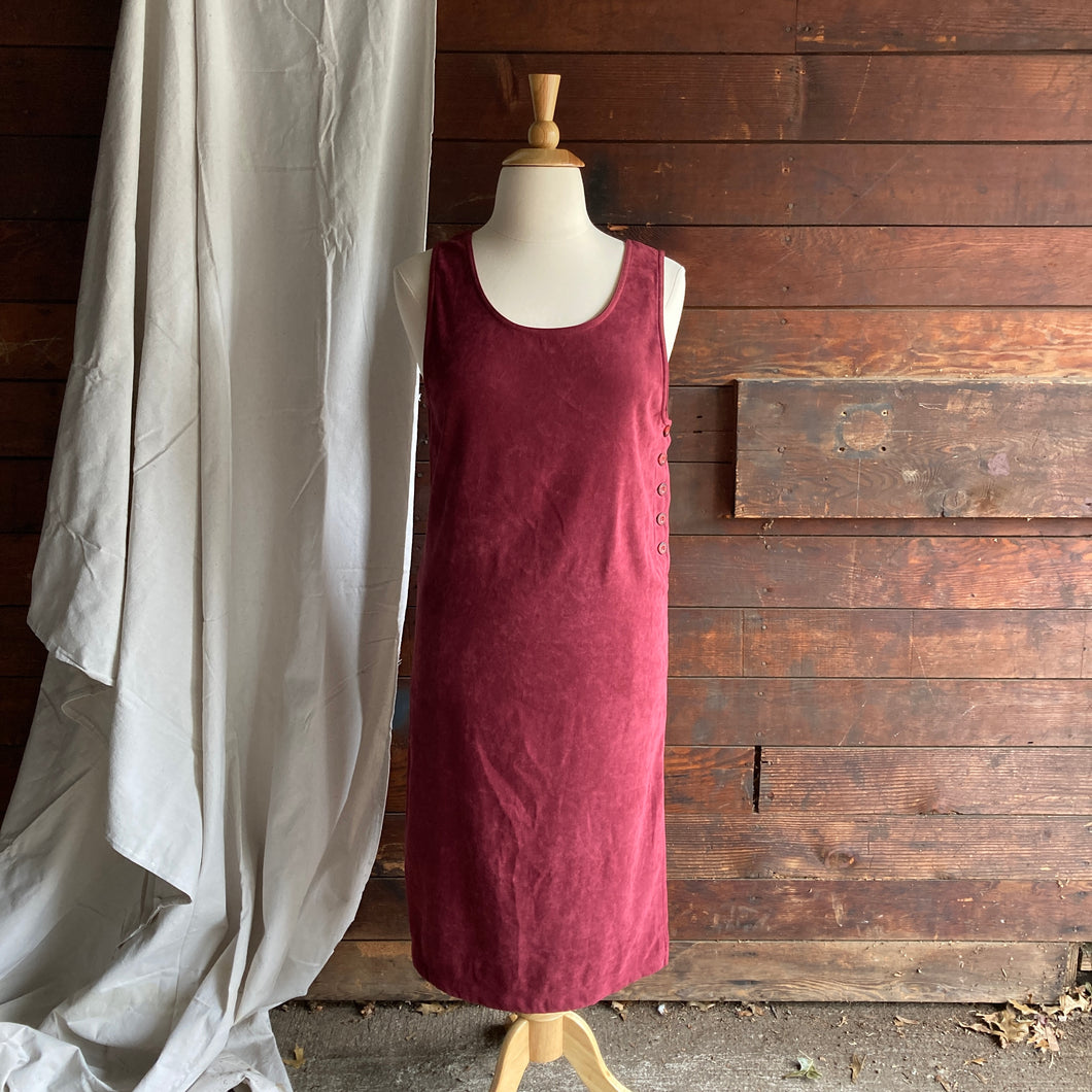 90s Vintage Red Sleeveless Column Dress