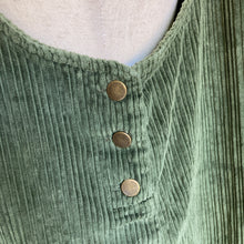 Load image into Gallery viewer, 90s Vintage Green Corduroy Jumper Dress
