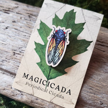 Load image into Gallery viewer, Periodical Cicada Wooden Pin
