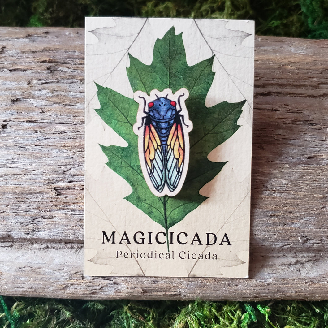 Periodical Cicada Wooden Pin