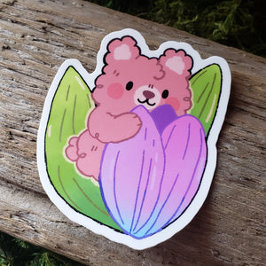 Bear and Tulip Sticker