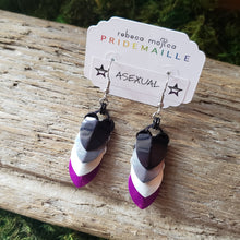 Load image into Gallery viewer, Chainmail Asexual Scale Earrings
