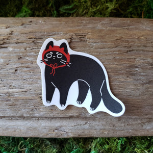Hooded Cat Sticker