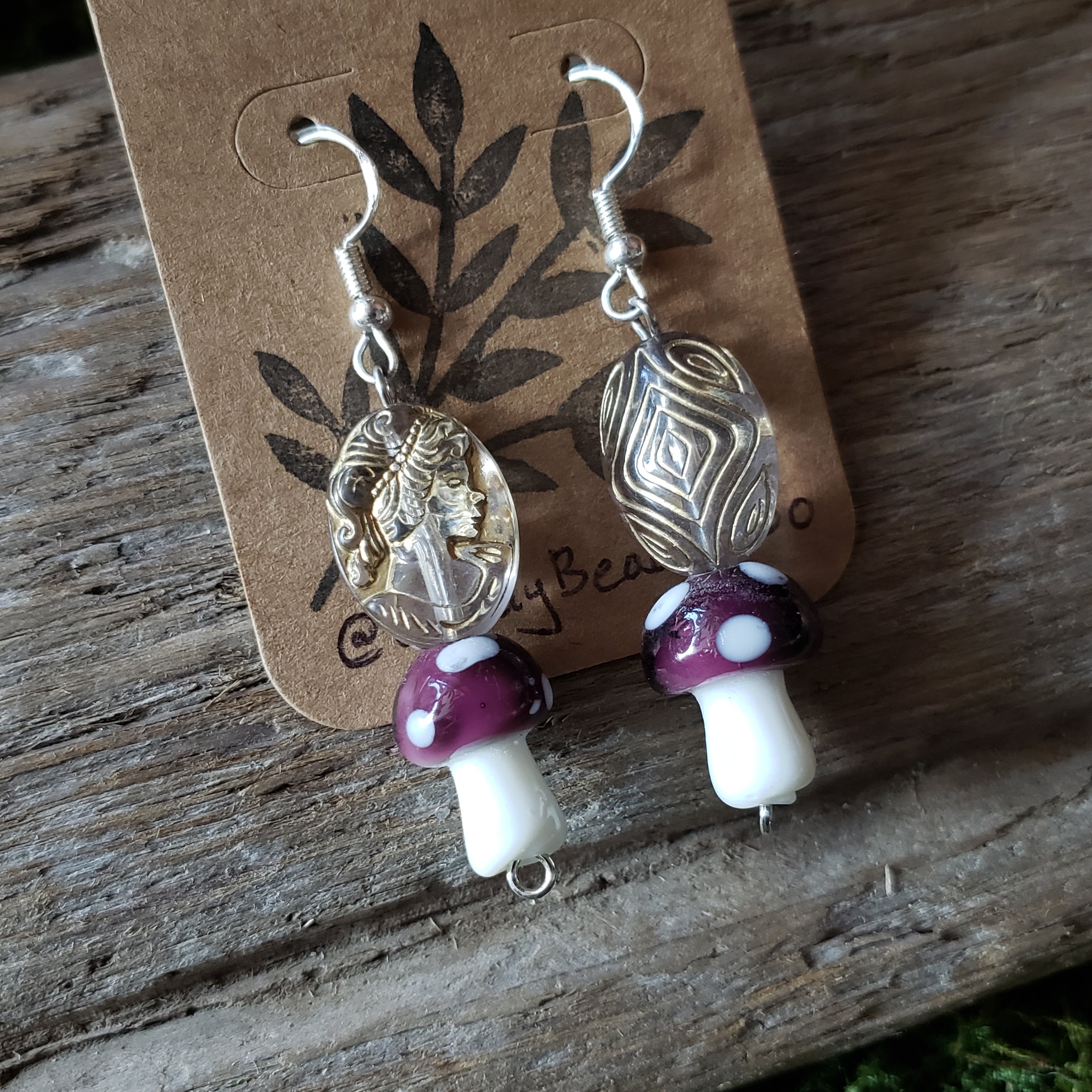 Mushroom Bead Earrings