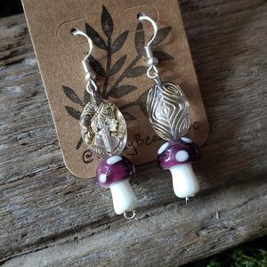 Mushroom Bead Earrings