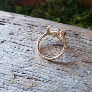 Bronze Adjustable Antler Ring