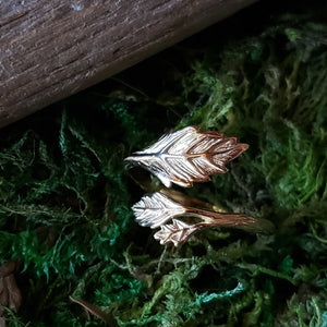 Bronze Adjustable Leaf Ring