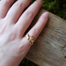 Load image into Gallery viewer, Bronze Chanterelle Mushroom Ring (size 7-8)
