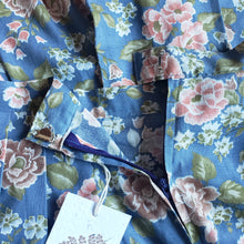 Load image into Gallery viewer, Vintage Homemade Blue Floral Cotton Skirt
