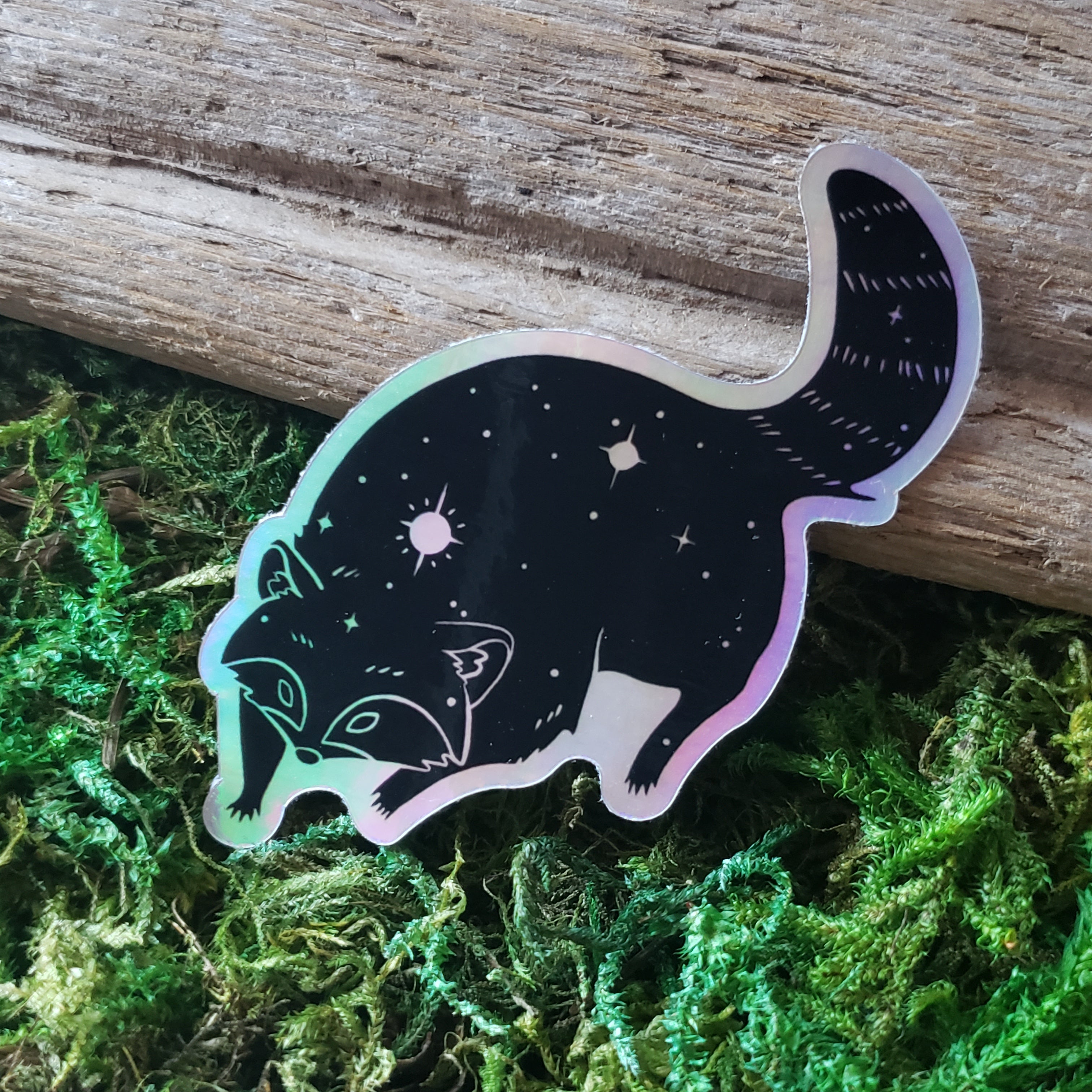 Procyon Raccoon Constellation Vinyl Sticker