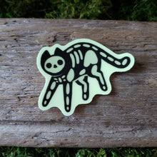Load image into Gallery viewer, Glowing Skeleton Cat Sticker
