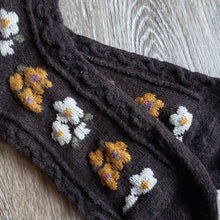 Load image into Gallery viewer, Cozy Brown Floral Socks
