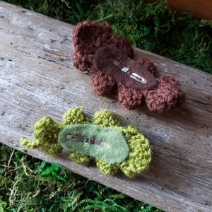 Crochet Oak Leaf Hairclip