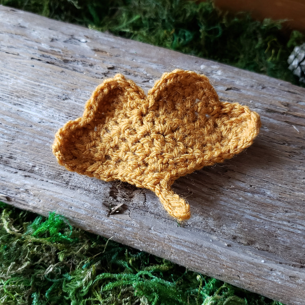 Crochet Gingko Leaf Hairclip