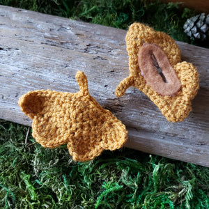 Crochet Gingko Leaf Hairclip