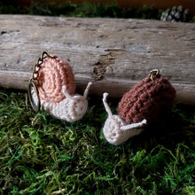 Load image into Gallery viewer, Crochet Snail Plush Keychain
