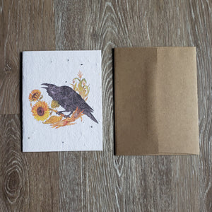 Fall Raven Plantable Greeting Card