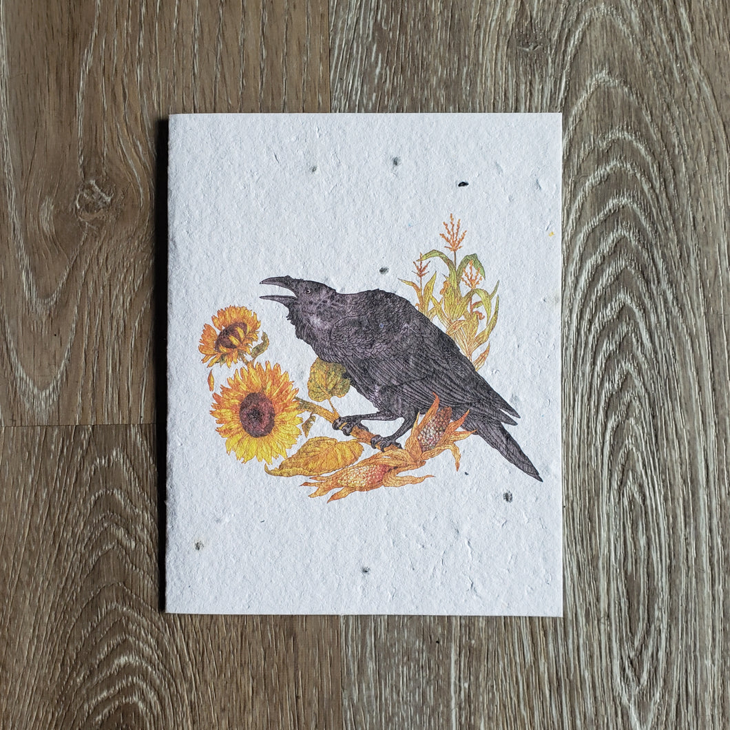 Fall Raven Plantable Greeting Card
