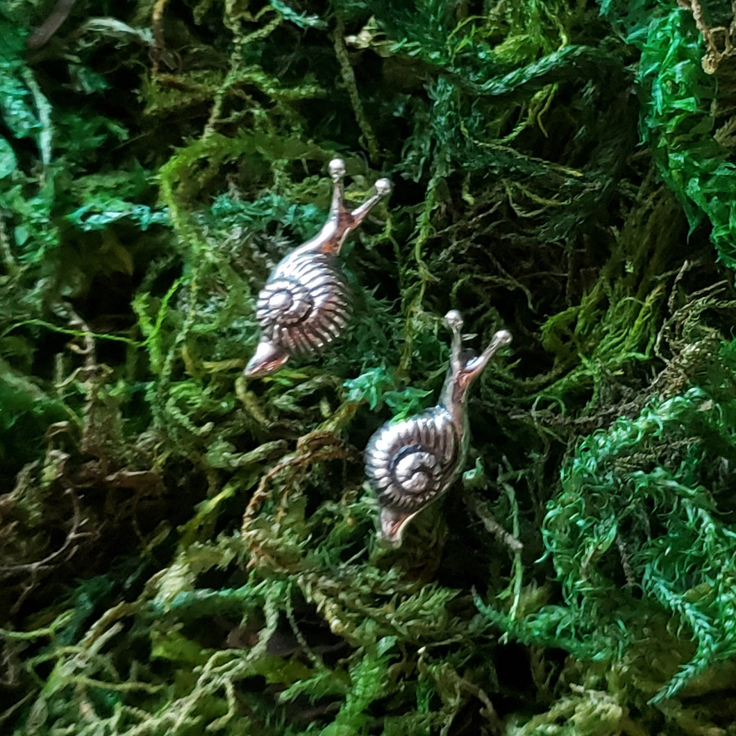 Sterling Silver Snail Studs